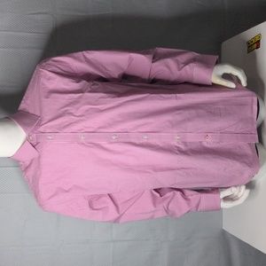 Tommy Hilfiger Plaid Red Men's Button Down Shirt Size L 16-16 1/2    32/33